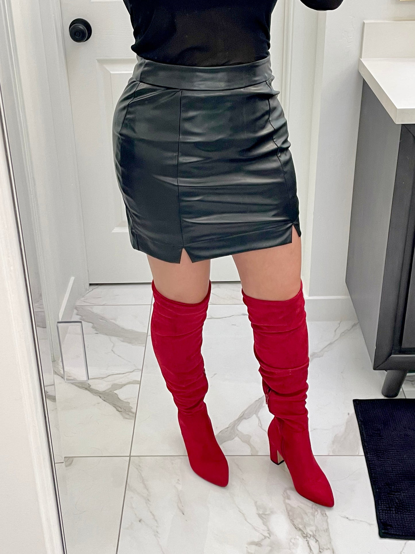 Celine Faux Leather Skirt