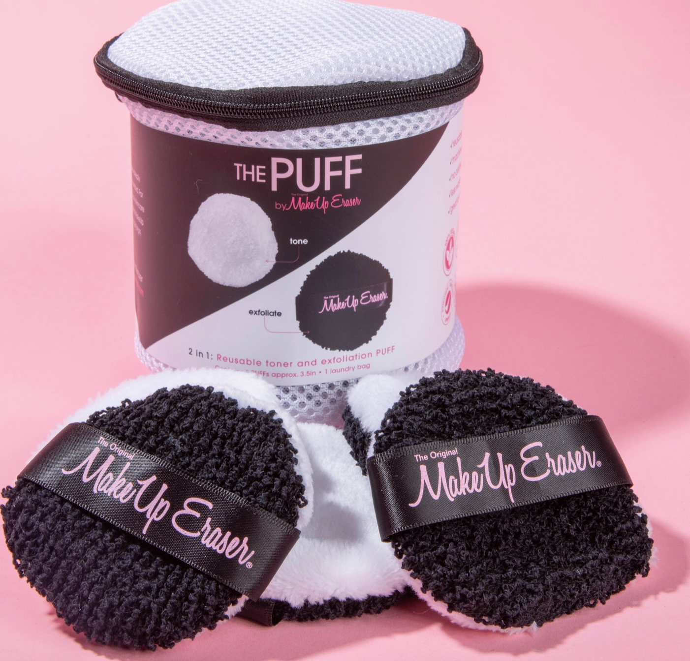 Tone & Exfoliate Puff Pack Make Up Eraser