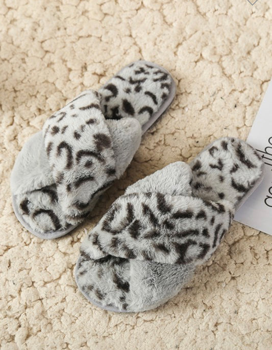 Leopard Furry Slippers