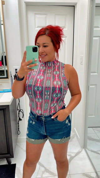 Heather Mesh Bodysuit