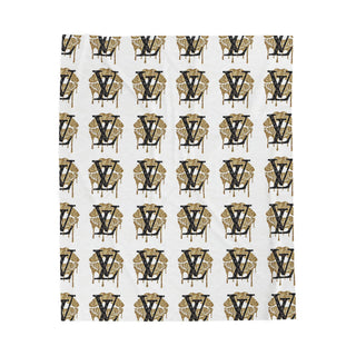 Gold Lips Plush Blanket