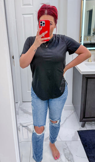Hank Leather Top
