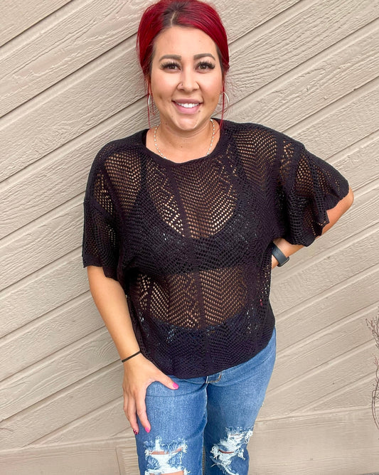 Megan Knit Top - Black