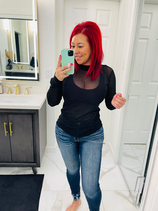 Midnight Mesh Top
