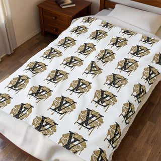 Gold Lips Plush Blanket
