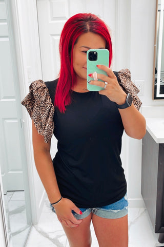 Dawn Ruffle Sleeve Top