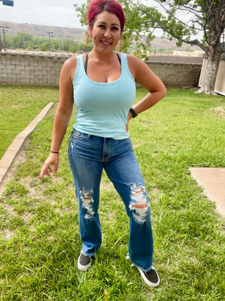 Jessie Mid Rise Dad Jeans - Judy Blue