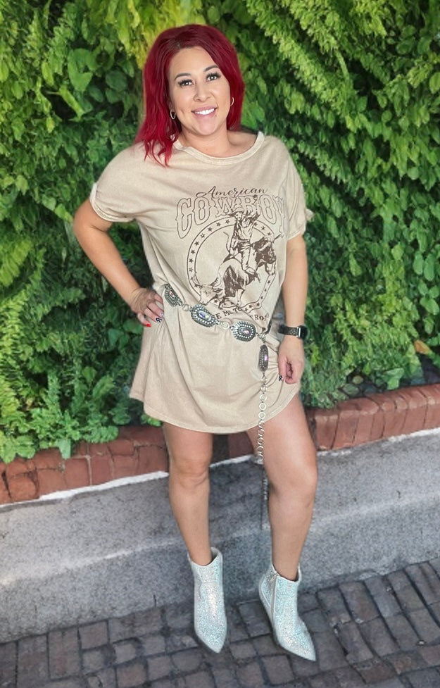 American Cowboy T-Shirt Dress