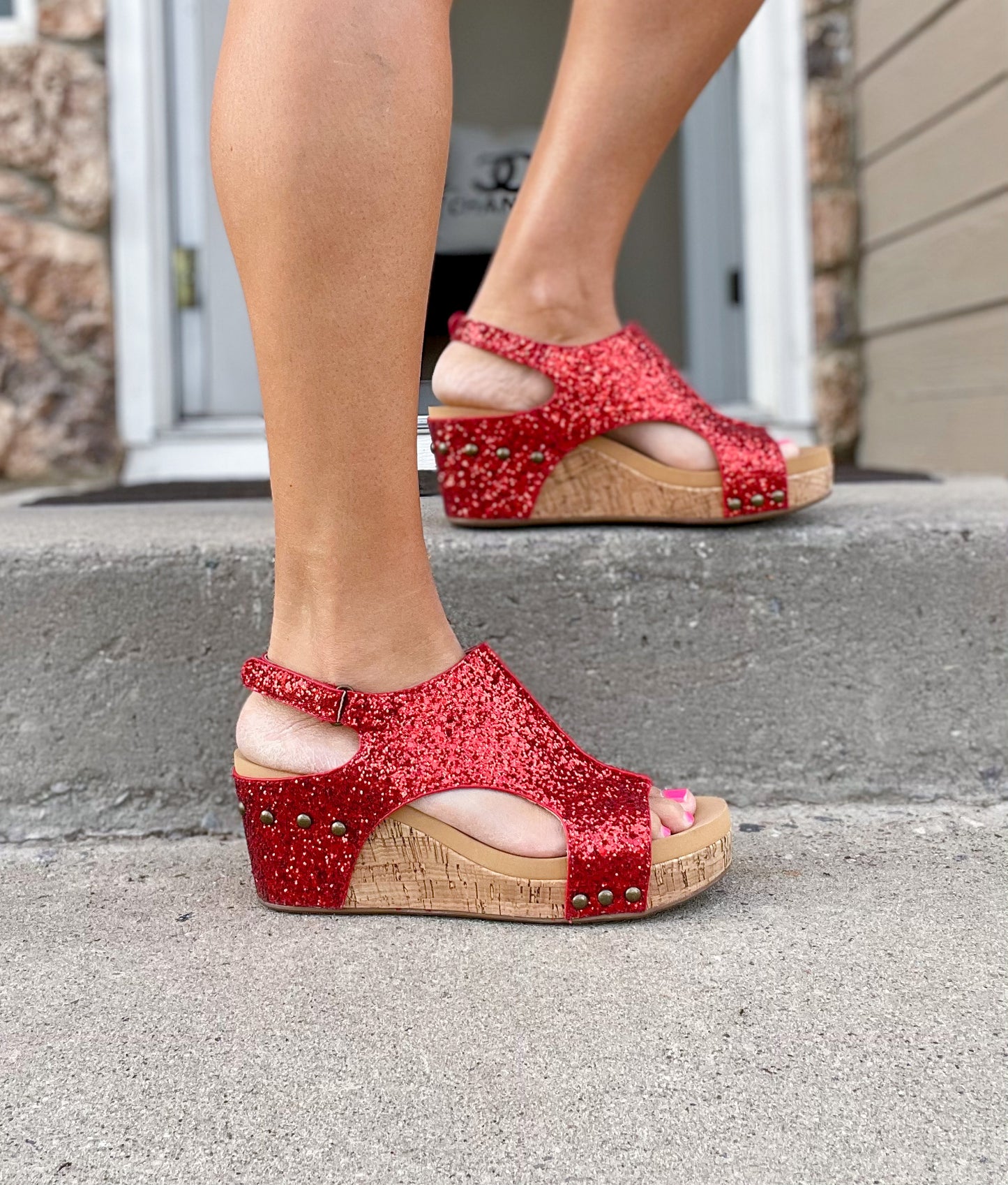 Glam Wedges - Red