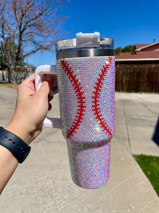 Bling Baseball Tumbler