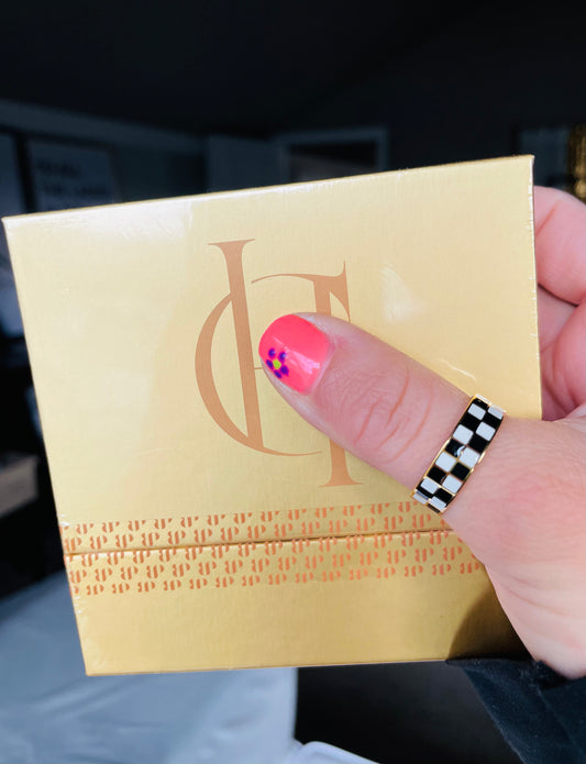 Race Babe 18k Plated Ring SIZE 8
