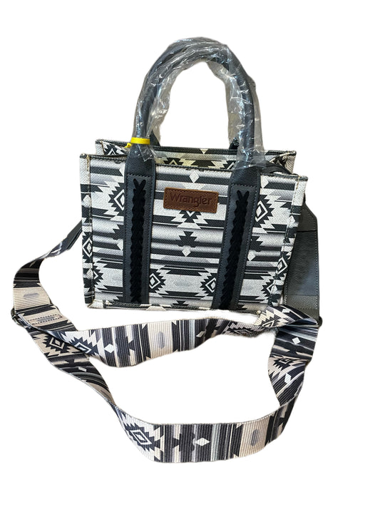 Wrangler Southwestern Print Small Canvas Tote/Crossbody Blk