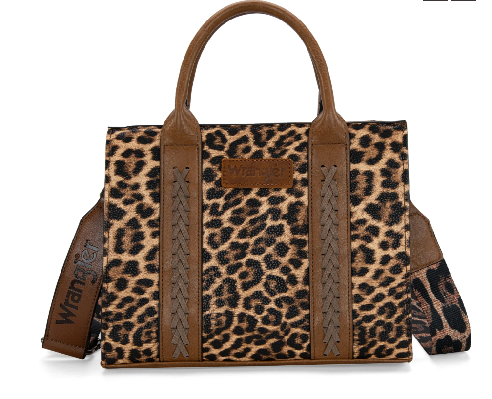 Wrangler Leopard Print Tote/Crossbody - Leopard