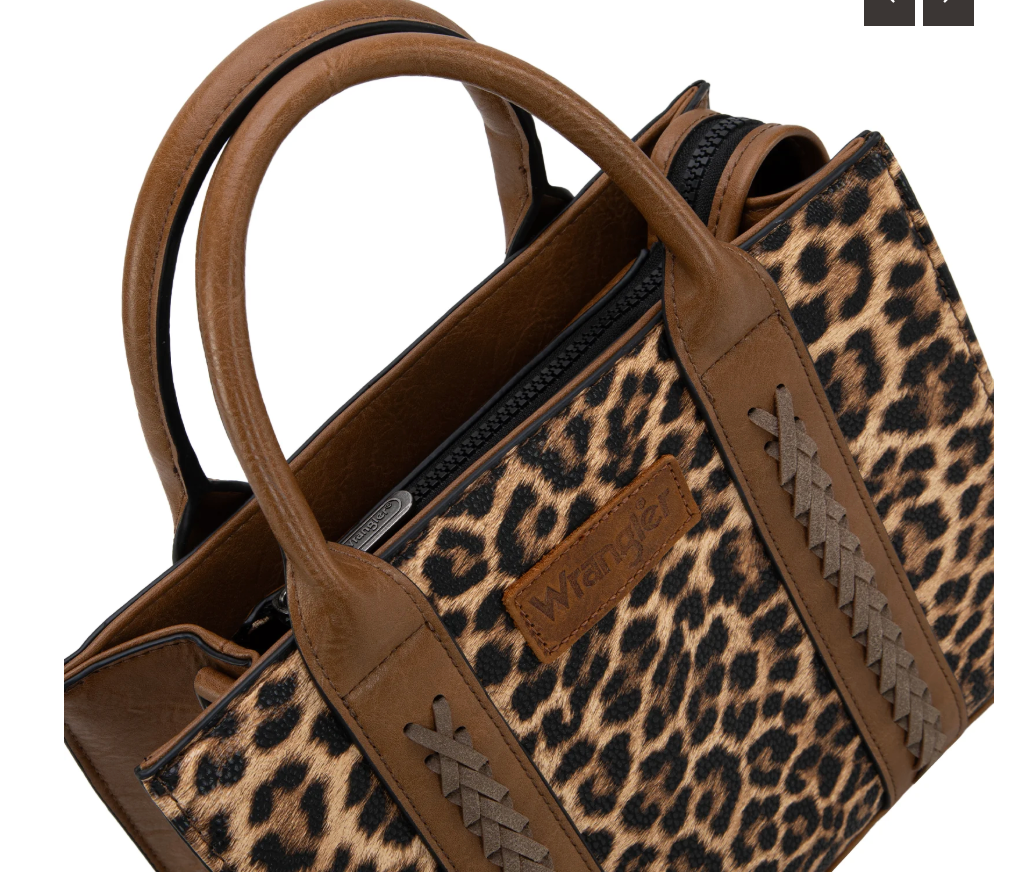 Wrangler Leopard Print Tote/Crossbody - Leopard