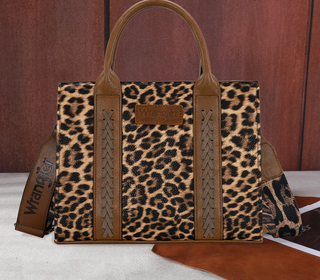 Wrangler Leopard Print Tote/Crossbody - Leopard