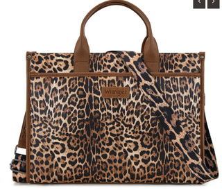 Wrangler Carry-All Large Tote Work Tote /Crossbody - Leopard
