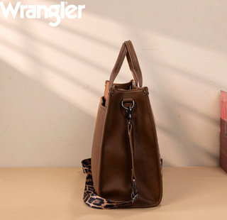 Wrangler Carry-All Large Tote Work Tote /Crossbody - Leopard