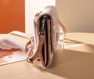 Wrangler Camo Print Canvas Clutch/Crossbody - Pink