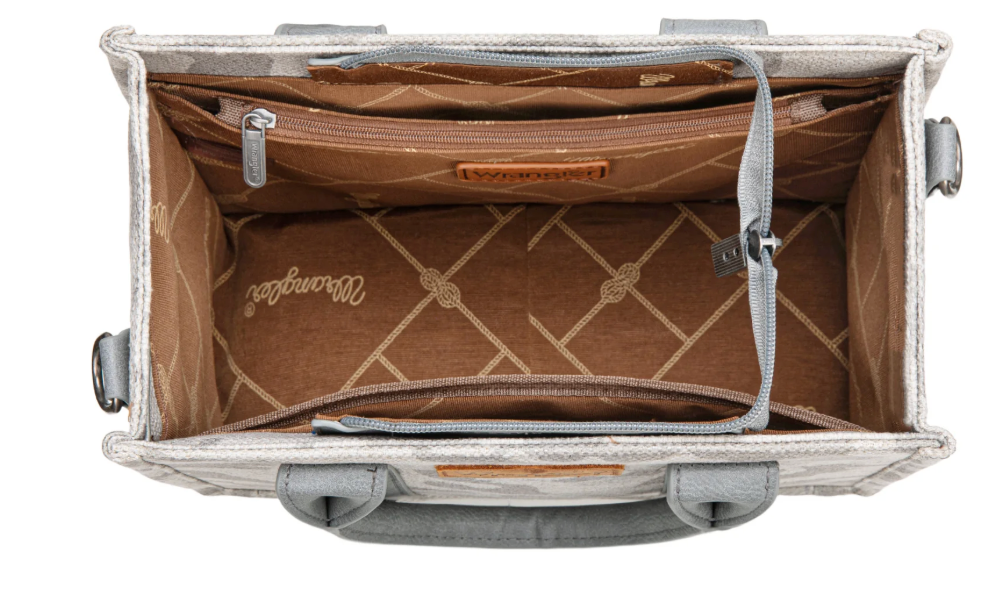 Wrangler Camo Print Tote/Crossbody -Grey