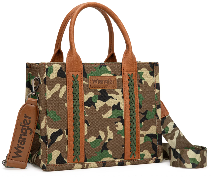Wrangler Camo Print Tote/Crossbody -Green