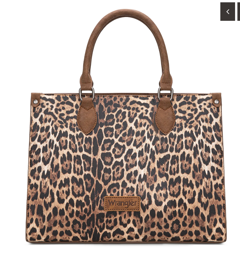 Wrangler Leopard Print Wide Tote Bag/Crossbody