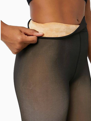 Sheer Fleece Lined Pantyhose Tights