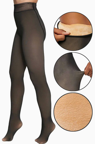 Sheer Fleece Lined Pantyhose Tights