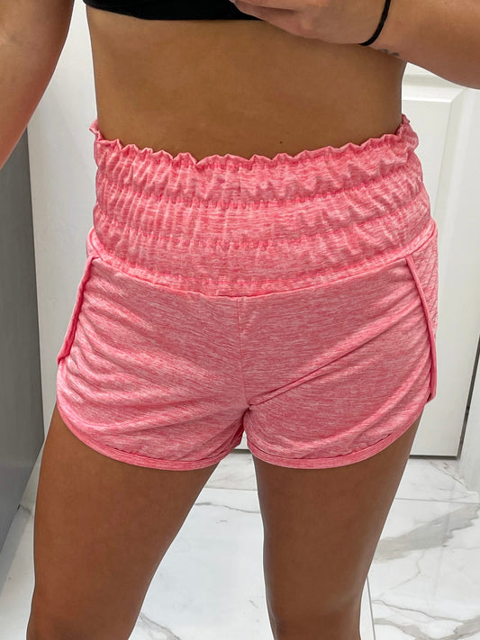 Angela Active Shorts - Coral