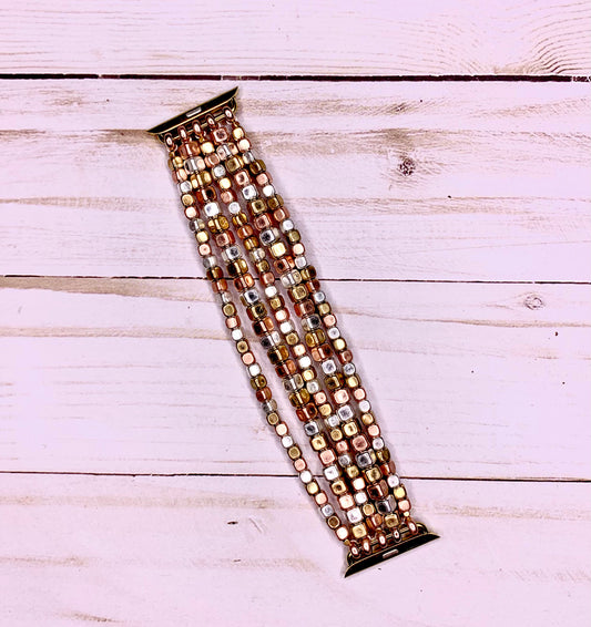 Square Beaded Watchband - Multi