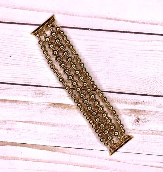 Gold Beaded Watchband